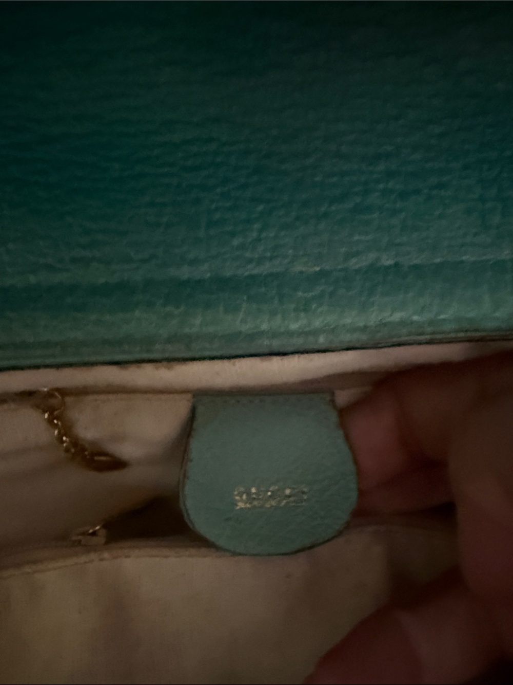 Vintage Gucci Turquoise Suede Tote with Bamboo Handle - Picture 5 of 12